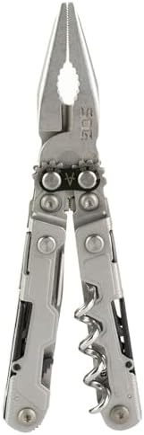 SOG PowerLitre Mini Utility Multi-Tool w/ 19 Lightweight Tools, Compact 5 Inch Long Utility Tool with Knife, Screwdriver, Hex Bit Holder, Stone Wash