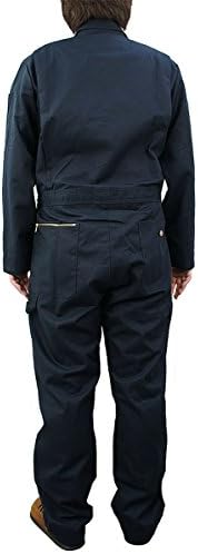 Dickies Men’s Deluxe Long Sleeve Coveralls – 7.5 oz Twill Mechanic Jumpsuit with Zipper Front Industrial Uniform Fit