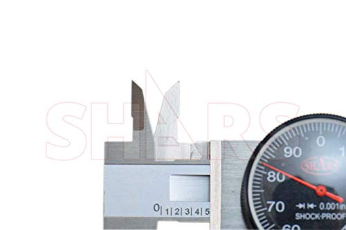 Shars 0-6" Precision Stainless Steel Shock Proof Dial Caliper .001" Graduation, Black Face 303-1305B P