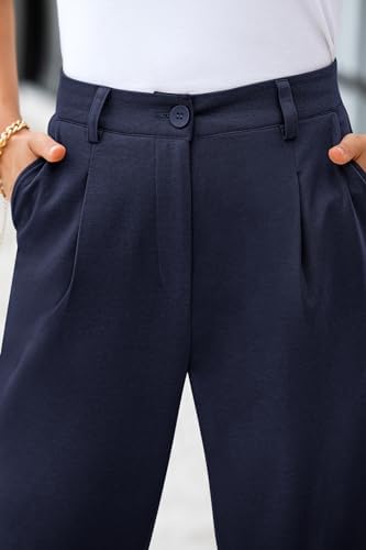 CFLONGE Womens Ankle Work Pants Trousers Casual Slacks