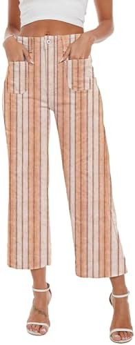 Wide Leg Jeans for Women Trendy High Waisted Flare Jeans Cropped Pants Stretchy Baggy
