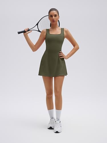 SUUKSESS Tennis Dress with Shorts Underneath Easy Peasy Athletic Dresses