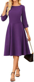 GRACE KARIN Work Dresses for Women Fit and Flare Midi Dress