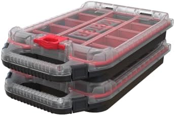 Keter Stack N' Roll 2 Pack Half Organizer Storage Box