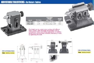 HHIP 3906-2407 3.66-4.92" Adjustable Tailstock for 6-8" Rotary Tables