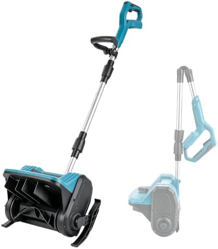 Brushless Cordless Snow Shovel Fit for Makita 21V Battery, 12 Inch Power Snow Blower Bare Tool with 12" Detachable Sled Wheels, Dual 45° Directional Vanes for Driveway,Steps, Patio, Sidewalk