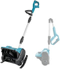 Brushless Cordless Snow Shovel Fit for Makita 21V Battery, 12 Inch Power Snow Blower Bare Tool with 12" Detachable Sled Wheels, Dual 45° Directional Vanes for Driveway,Steps, Patio, Sidewalk