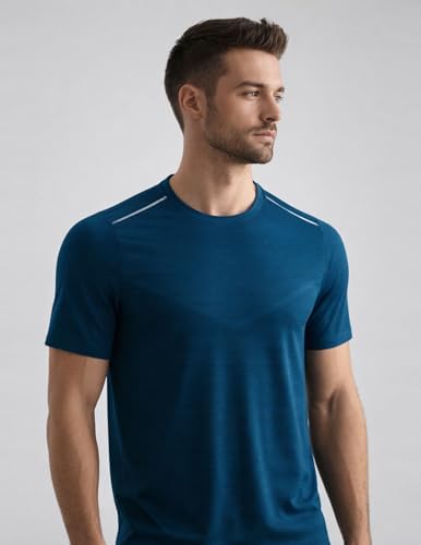 Liberty Imports 5 Pack Men's Active Quick Dry Crew Neck T Shirts