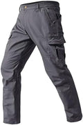 Mens Cargo Work Pants Durable Ripstop Tactical Pants with 7 Pockets Outdoor Water Resistant Hiking Woking Construction Pants