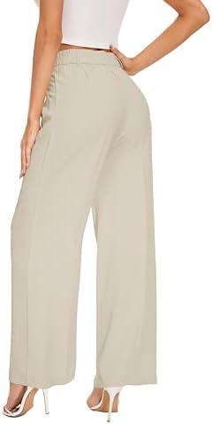 KICZOY Women Casual Wide Leg Dress Pants High Waist Lightweight Flowy Pants