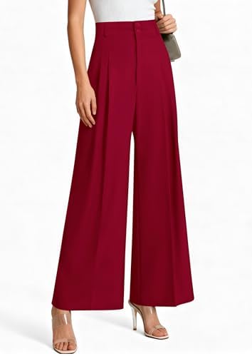 PRETTYGARDEN Women's High Waisted Wide Leg Dress Pants