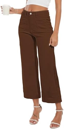 Wide Leg Jeans for Women Trendy High Waisted Flare Jeans Cropped Pants Stretchy Baggy