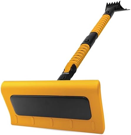 EcoNour 48" Snow Broom with Ice Scraper for Car Windshield & Windows