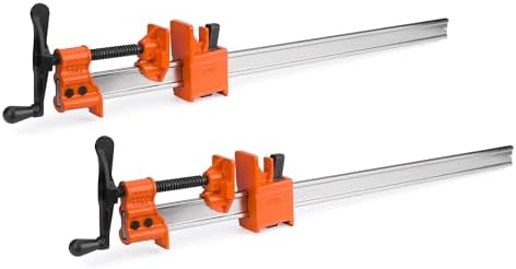 Jorgensen 24-Inch Steel I-Bar Clamps, 7000 lbs Clamping Force, 2-Pack