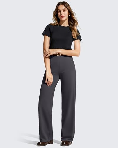 G4Free EverGoing Women's Wide Leg Dress Pants with Pockets Belt Loops