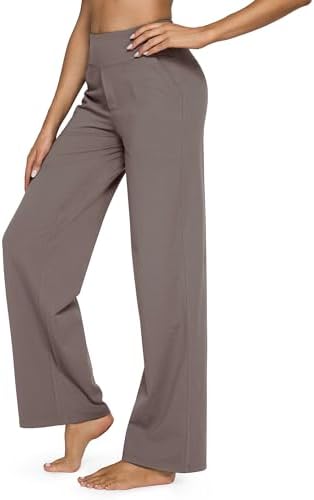 G4Free Yoga Pants for Women Wide Leg Pants with Pockets High Waisted
