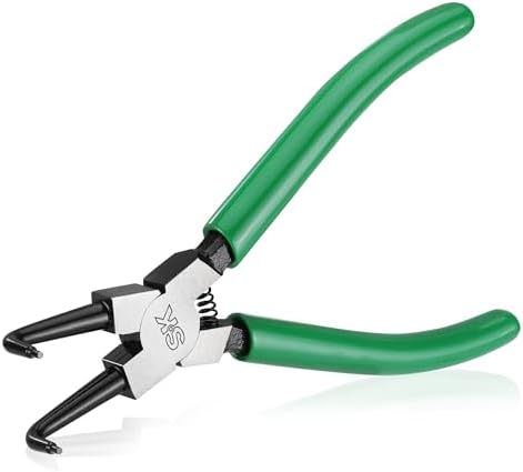 SK 7-Inch Snap Ring Pliers, Internal Circlip Pliers with 90-Degree Bent Jaw