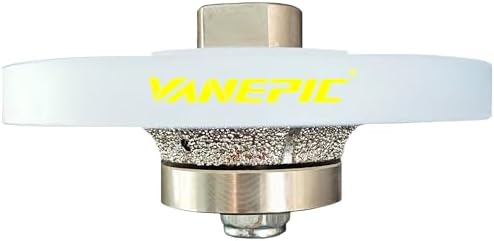3/8 inch B10 Diamond Demi bullnose Half Bullnose Profile Wheel Diamond Hand Profiler Router Bit with 5/8-11 Thread for Granite Marble Concrete Tile and Countertop Edge Shaping