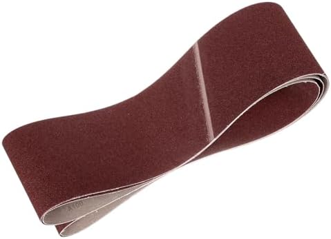 HARFINGTON 4 x 132 Inch Sanding Belts, 3 Pcs 100 Grit Aluminum Oxide Abrasive Belt Sander File Belt for Woodworking, Metal Polishing, Knife Sharpener