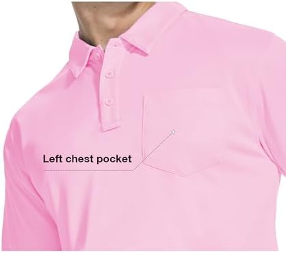 ZITY 5 Pack Polo Shirts for Men with Pocket Dry Quickly Short Sleeve Athletic Outdoor Work Collared Shirts