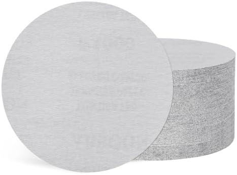 50Pcs Sanding Discs 5In 1000Grit Hook and Loop Sandpapers White