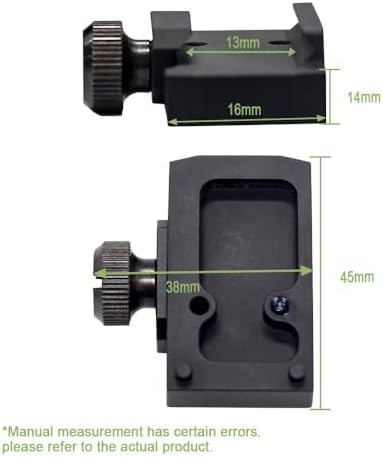 Tactical Mini ROMEO1 Red Dot Sight Mount Quick Release/Detach，Romeo 1 Optics Reflex Scopes Mounting Plate Mount Base Adapter，Fits for Standard 20mm Pic Rail Mounting，with Screws and Wrench