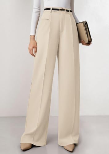 PRETTYGARDEN Women's Tailored Wide Leg Work Dress Pants