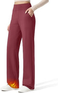 G4Free EverGoing Fleece Lined Wide Leg Pants for Women Dressy Work Casual