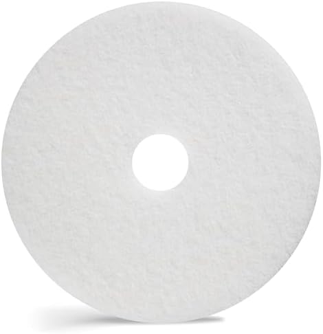 Staples Coastwide Professional White Floor Polishing Pad, 20-Inch Diameter, Light - Duty Buffing and Polishing Pad for Commercial Floor Machines, 5-Pack