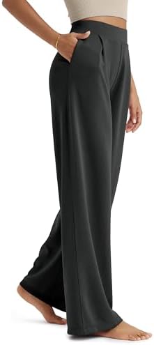 ODODOS Modal Soft Wide Leg Pants for Women High Waist Casual Relaxed Pants with Pockets-27/29"/ 31" Inseam