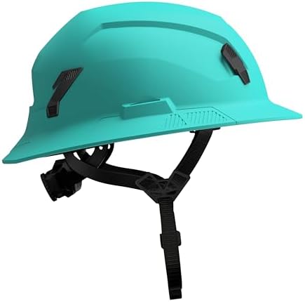 STUDSON SHK-1 Full Brim Safety Helmet Non-Vented: ANSI/ISEA Z89.1 Type II Compliant (R 2019), Lightweight & Breathable, NFC Emergency Contact Chip, One Size, Class E Protection