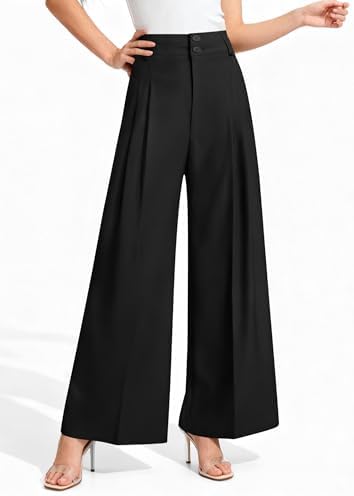 PRETTYGARDEN Women's High Waisted Wide Leg Dress Pants