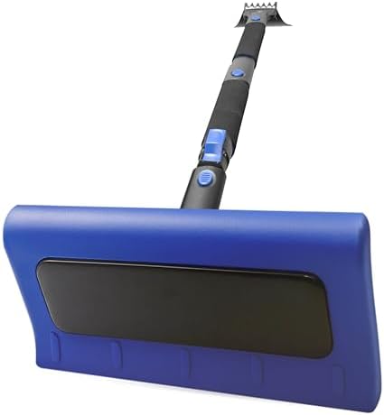 EcoNour 49" Snow Broom with Ice Scraper for Car Windshield & Windows