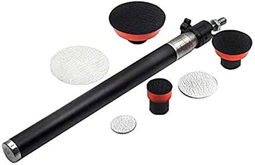 Wood Bowl Sander Sanding Tool with Sanding Disc for Lathe Wood Turning Tool Woodworking with Rotatable Spindle Head(Aluminum handle)