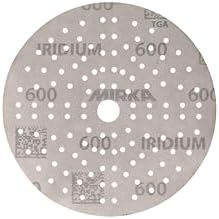 Mirka Sandpaper Iridium 6 Inch Hook and Loop Grit 600 50 pcs