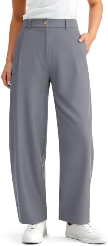 NIMIN Women Barrel Work Pants High Waisted Business Casual Trousers