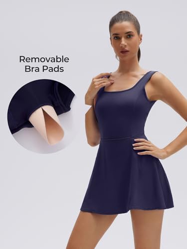 SUUKSESS Tennis Dress with Shorts Underneath Easy Peasy Athletic Dresses