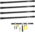 4 Pieces 24" Magnetic Tool Holder Strip, Black Magnet Bar, Metal Tool Organizer Rack for Garage Organization, Easy To Install in Workshop, Mounting Screws Included