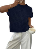 SOLY HUX Women's Short Sleeve Business Casual Sweater