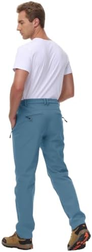 BASUDAM Men's Work Pants Softshell Winter Fleece Lined Insulated Outdoor