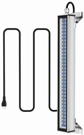 Led Industrial Machine Tube Light， 20W IP67 Explosion Proof Work lamp, CNC Interner Lighting, Long Wire with Plug for Machine Tools and Lather,110V to 220V Universal (30W)