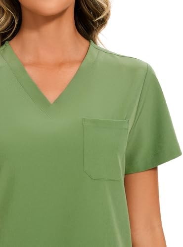 COZYFIT Scrubs for Women Set - Stretch V-Neck & Jogger Pant with 9 Pockets