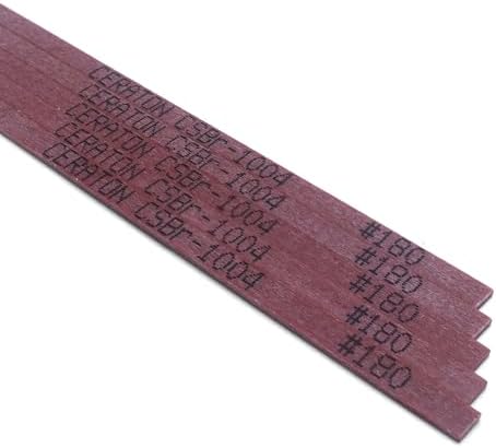 MIRACLE Ceraton Ceramic Fiber Stone Pack of 10 100(L) x 4(W) x 1(T) mm for Grinding Polishing Deburring Lapping Metal Wood Molds Plastic Compatible with Air Tools Ultrasonic Polishers (#180 Brown)