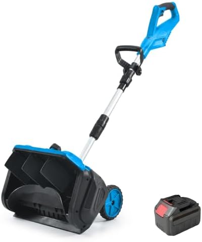 Cordless Snow Shovel, 21V Brushless, 11.8-Inch, 1 Battery