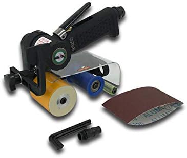 Pneumatic Belt Machine,Pneumatic Belt Sander Air Polishing Belt Sanding and Polishing Machine Pneumatic Machine for Grinding Polishing (Black)