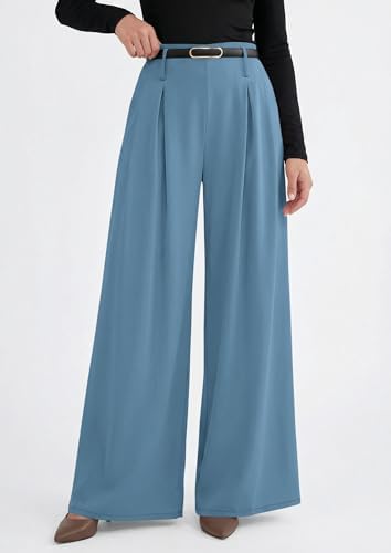 PRETTYGARDEN Womens Wide Leg Dress Pants Flowy Trousers