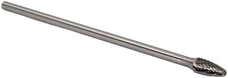 Drill America SF-1 Carbide Burr/Rotary File Tree Radius End Double Cut for Die Grinder 1/4" Dia. x 1/2" Cut Length with 1/4" Shank and 6" Overall Length, DUL Series