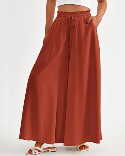 BTFBM Wide Leg Flowy Palazzo Pants for Women
