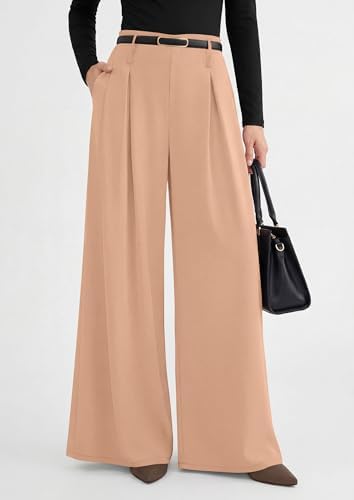 PRETTYGARDEN Womens Wide Leg Dress Pants Flowy Trousers
