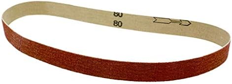 Benchmark Abrasives 1 x 30 Inch Sanding Belts with Ceramic Grains Sand Paper for Metal Grinding, Sanding Knife Polishing, Surface Blending Sander Paper Belt for Woodworking (10 Pack), 80 Grit